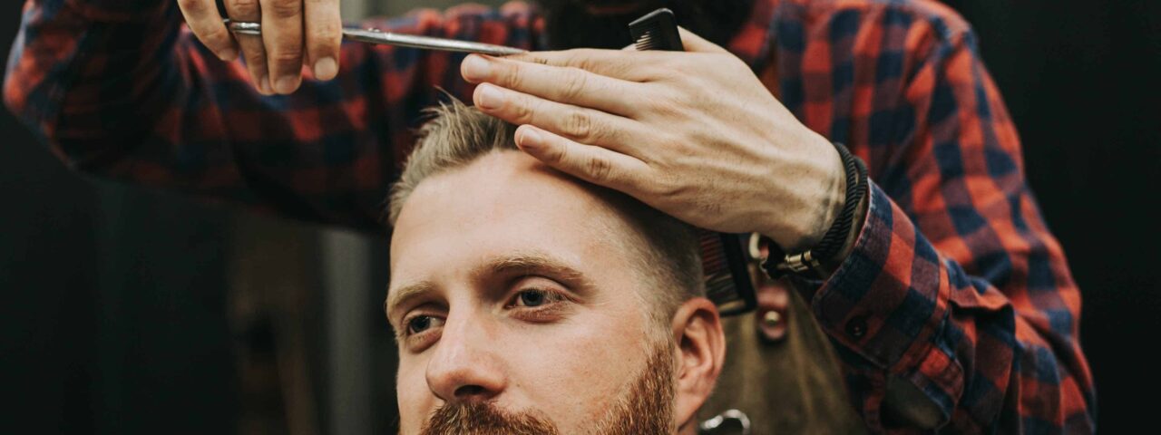 A barbering demonstration