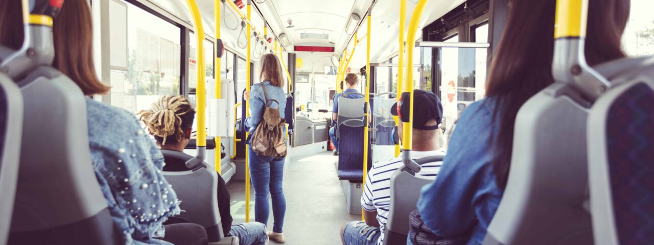 Students on a bus