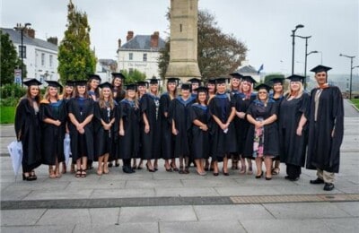 A group photo of Petroc graduates