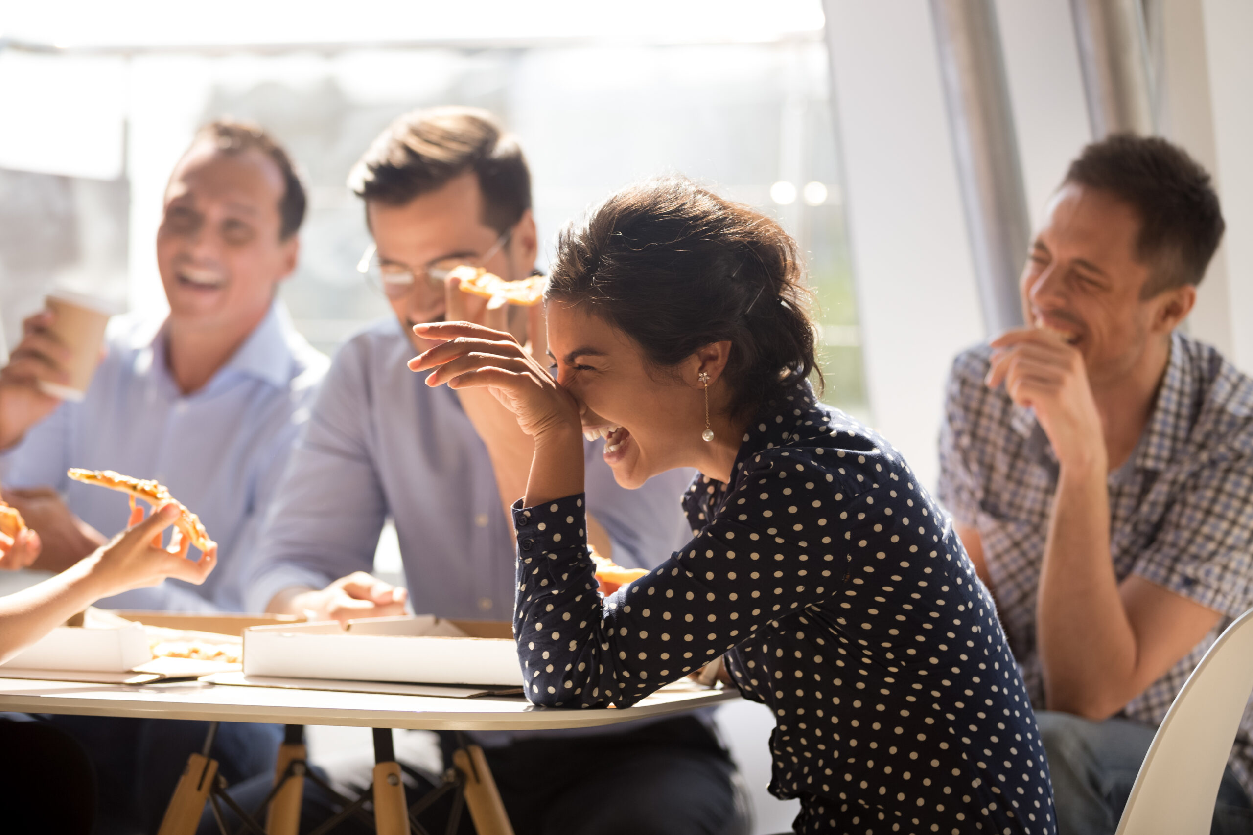 Coworkers Laughing at Work