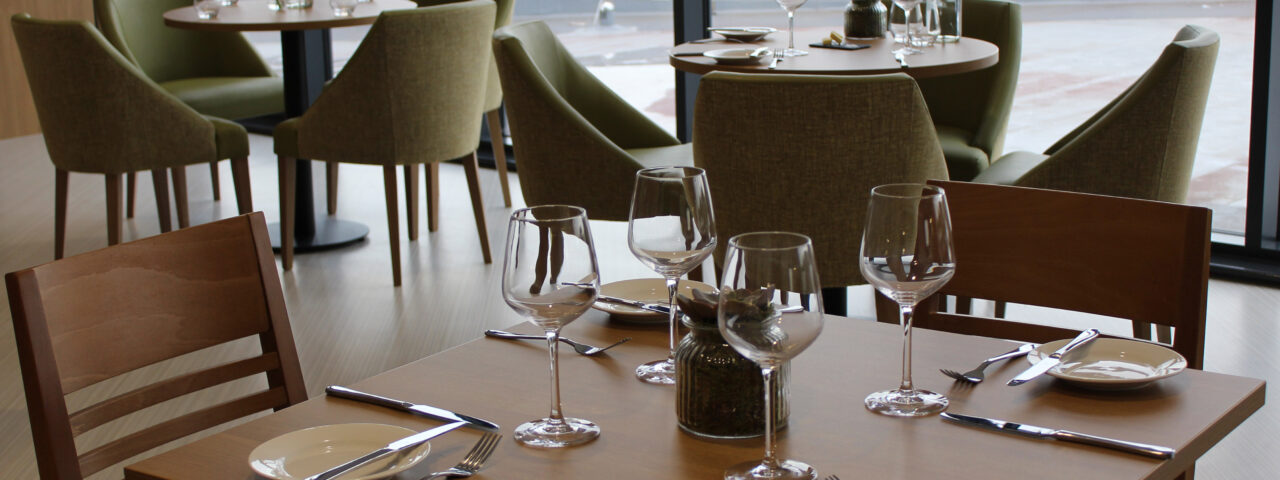 Img 0445 Cropped A table inside the Taw Restaurant