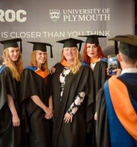 A group of Petroc graduates
