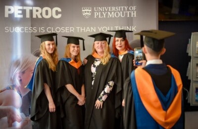 A group of Petroc graduates