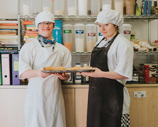 Students in kitchen