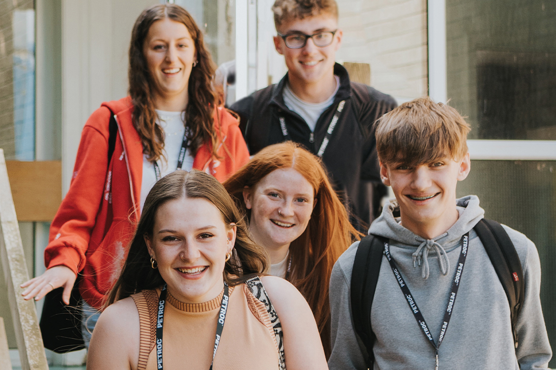 Students smiling