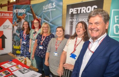 Petroc staff at the Barnstaple job fair