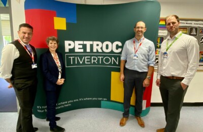 An image of some Petroc staff at the Petroc Tiverton campus launch