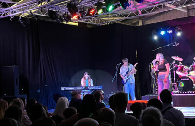 Petroc students playing music on stage