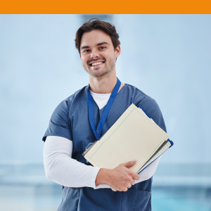 Medical student smiling at camera